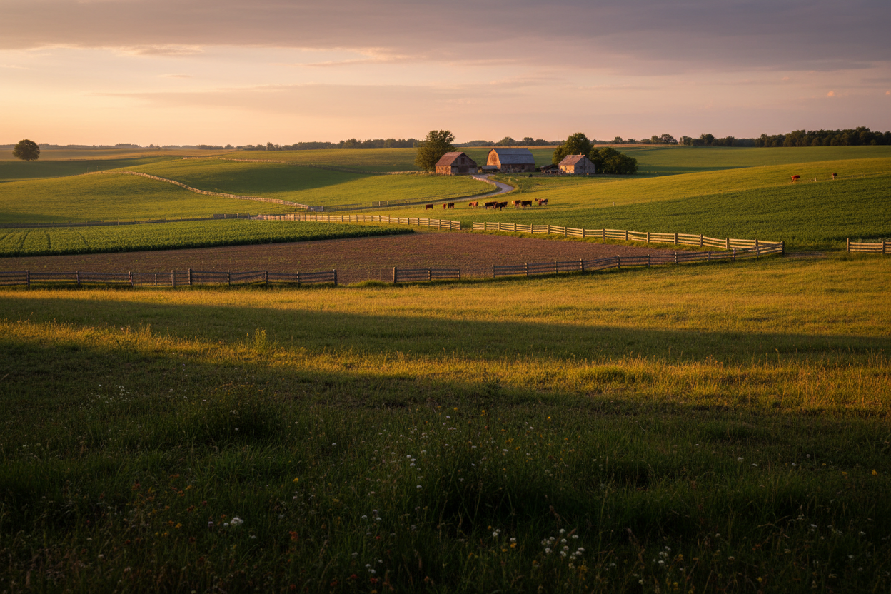 Natural Farm Landscape Hero Image