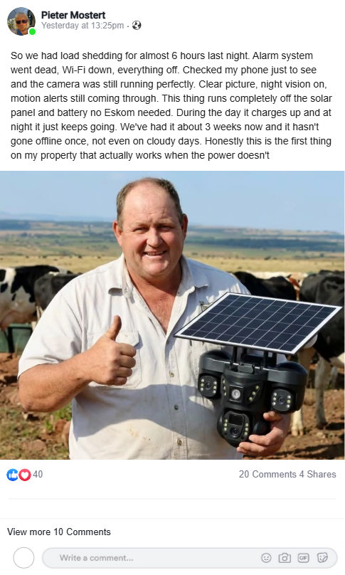 Customer testimonial