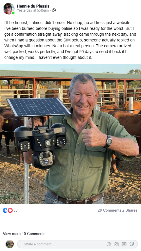 Customer testimonial